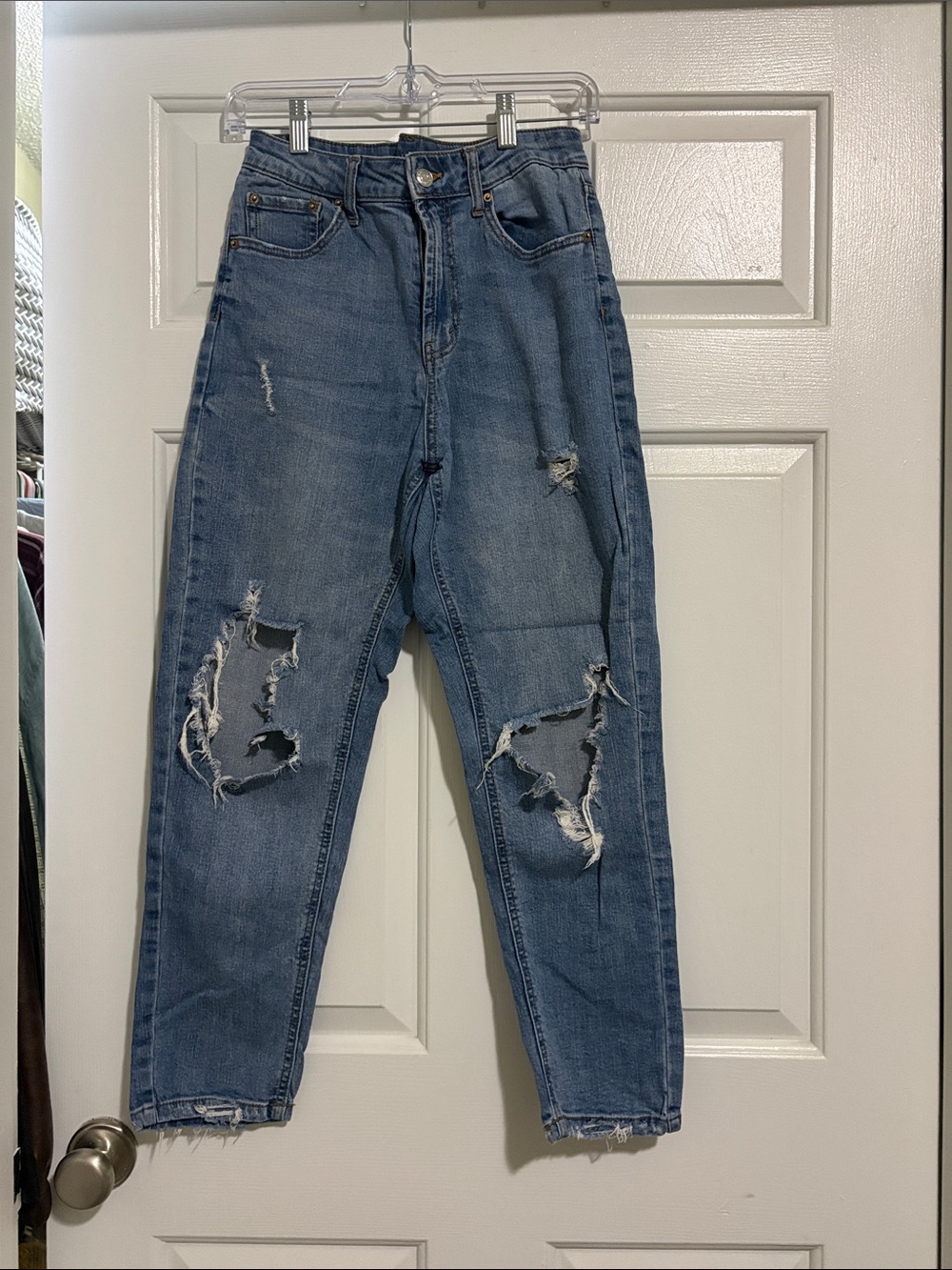 Wild Fable High-Rise Distressed Women's Boyfriend/Mom Jeans